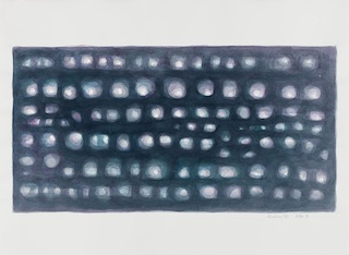 Schichtung K3, 2013, Wasserfarben auf Papier, 80 x 60 cm
