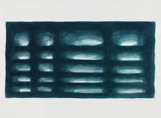 Schichtung K4, 2013, Wasserfarbe auf Papier, 80 x 60 cm
